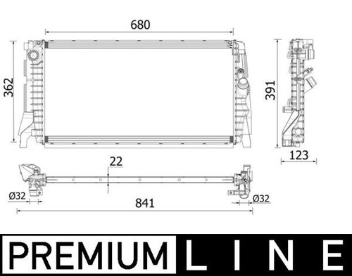 Mahle 2279 000p kühler - cr,